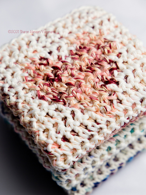 Four Square Hearts Dishcloth