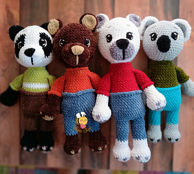 4in1 Bear Buddies amigurumi
