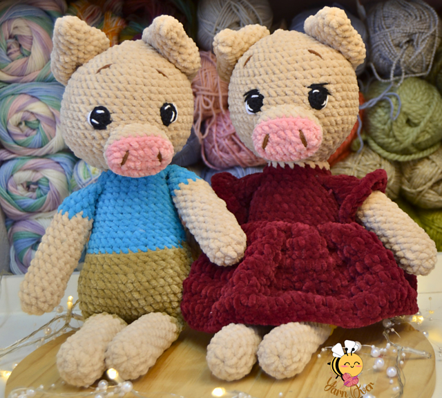 Piglets in clothes