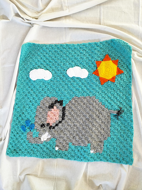 Elephant baby blanket