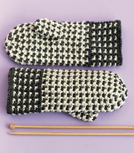 Tweed Mittens