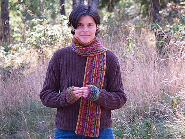 Rainbow Scarf & Mitts