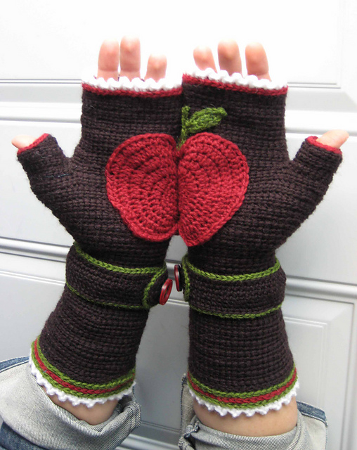 Bad Apple Fingerless Mitts