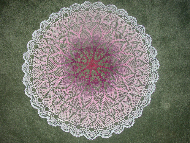 Cro Tat Pineapple Painted Doily