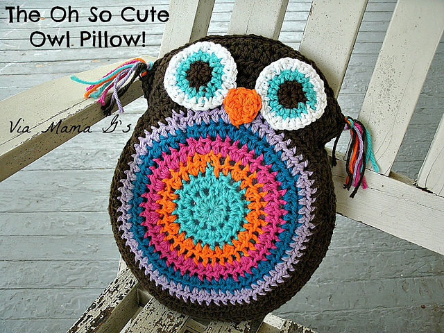 Crochet Owl Pillow