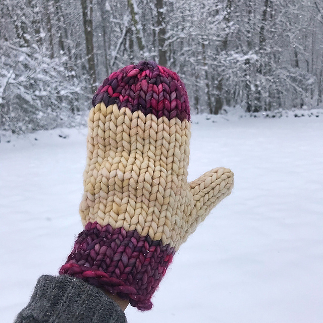 #38 Color Block Mittens