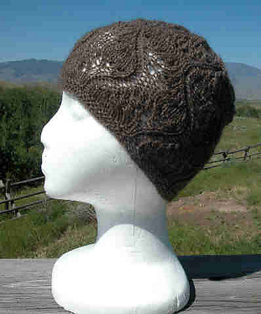 Ravelry Wavy Feathers Qiviut Cap pattern by Caryll McConnell