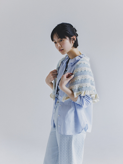 Ravelry: シアーボーダーフリルショール pattern by Natsumi