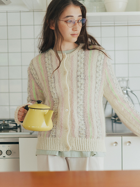 Ravelry: ストライプのミックスカーディガン pattern by Tomoko