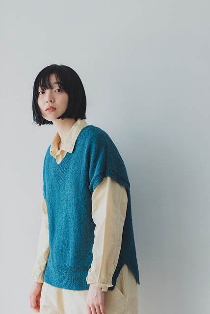 美品♡45rpm ギマニット フラワープリントベスト ペイズリー コットン 2 Ravelry: カーリーコットンのベスト pattern by YOKOTA CO,.LTD