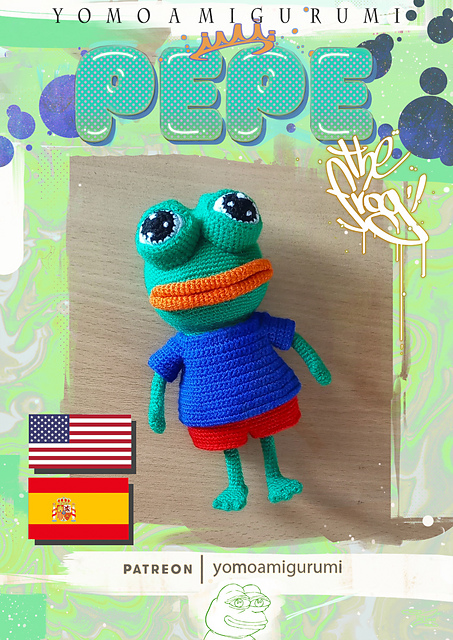 pepe様 おまとめ① Ravelry: Pepe The Frog Amigurumi pattern by Natalia Luciana