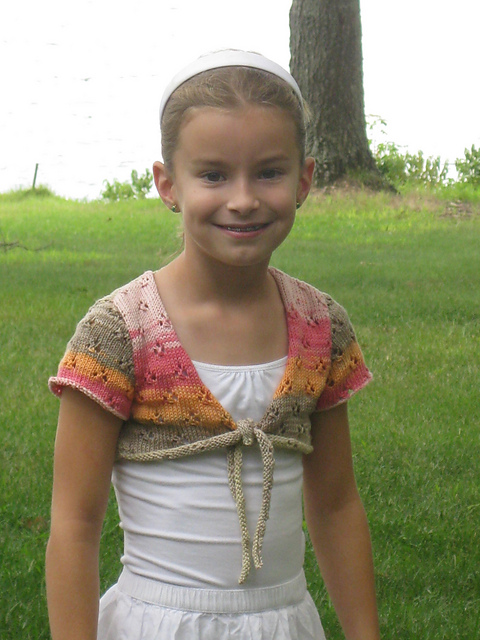 Tie-front Bolero with or without Lace Pattern
