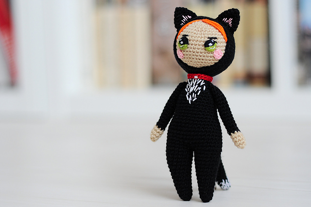 Amigurumi Catwoman Doll