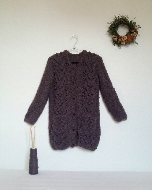 Baby alpaca long cardigan