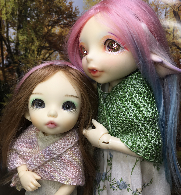 Easy Shawl for 6" to 8" BJDs