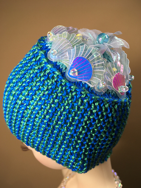 Mermaid Hat for 8.5" Doll Head