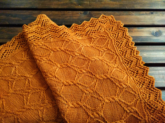 Ravelry: Trellis Wrap pattern by Yuki Ueda