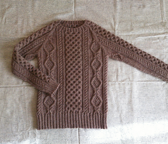 p.11 Tight Fit Aran Pullover