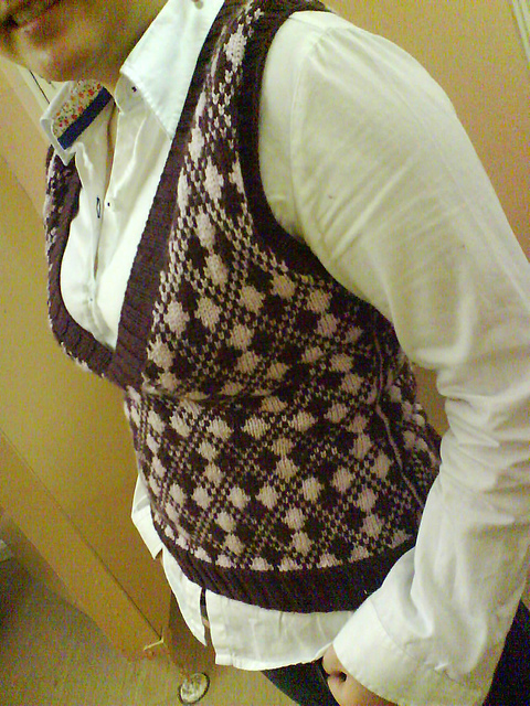 Deep V Argyle Vest