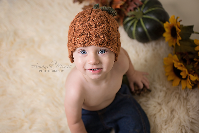 Cable Pumpkin Beanie
