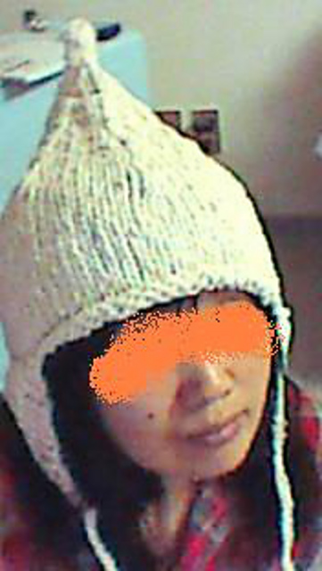 #44 cone-shaped Earflap Hat
