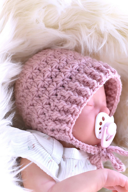 Star Stitch Baby Bonnet