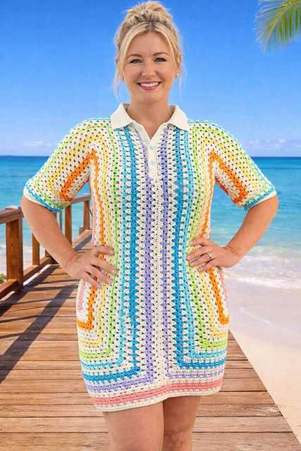 princess polly baby blue dress Ravelry: Extended Hexagon Beach Dress pattern by Maggie Haskell