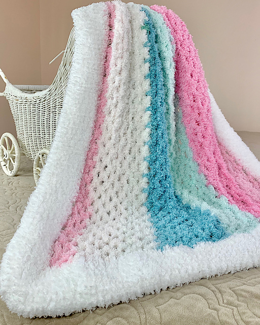 The Fuzzy Mesh Baby Blanket