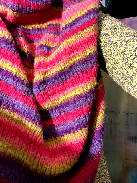 Simple Chunky Rainbow Shawl