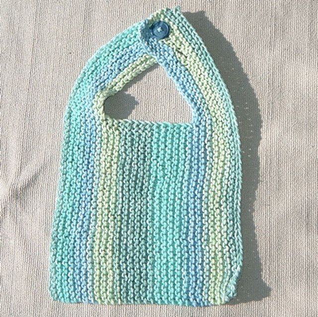 Sideways Garter Stitch Baby Bib