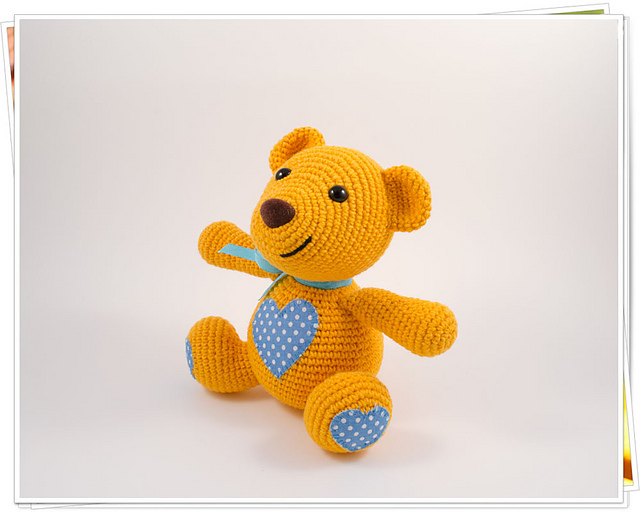 Amigurumi Orange Teddy Bear