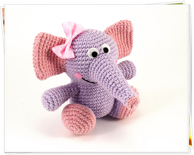 Amigurumi Purple Elephant