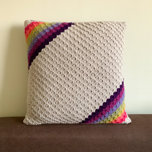 Rainbow C2C Cushion Cover