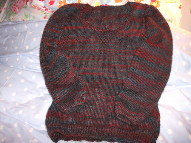 Sweater With Lacy Yoke