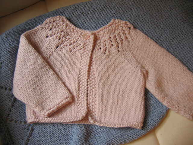 Yoked Cardigan for Baby