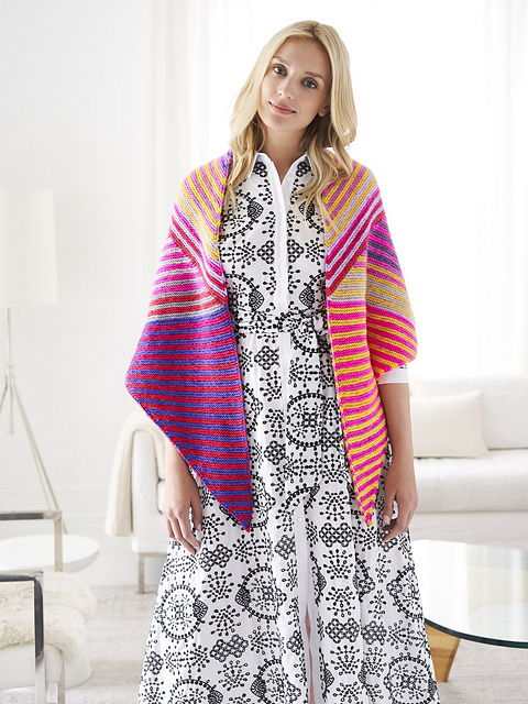 Striped Triangle Shawl