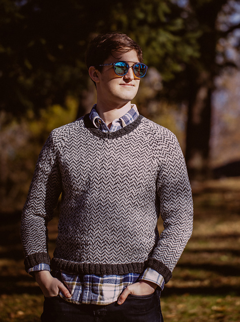 Leontes: Herringbone Stranded Pullover