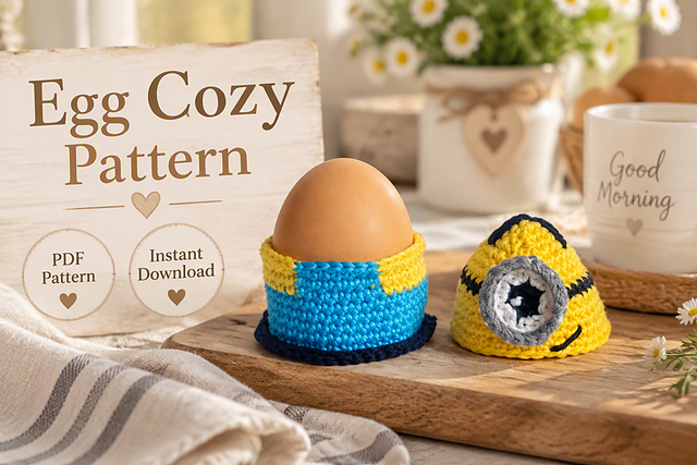 Minion egg cozy