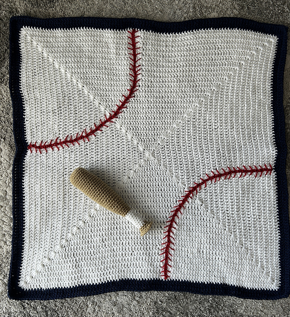 Baseball Blanket and Bat