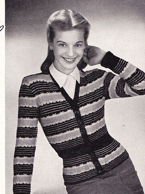 V's and Stripes Cardigan