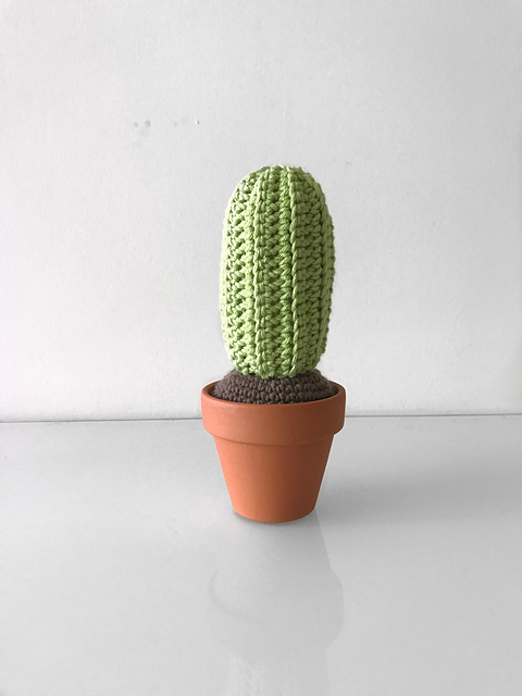 Mini Tall Crochet Cactus
