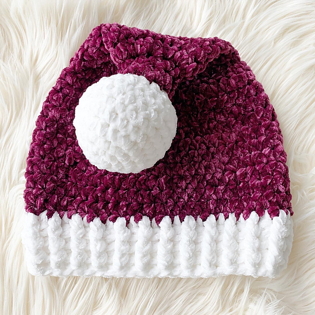 Velvet Santa Hat (crochet)