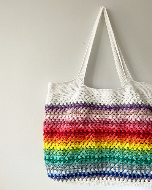 Large Striped Beach Bag