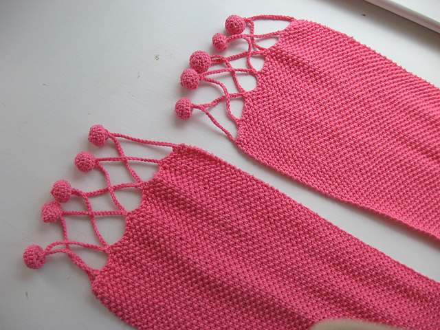 Bobble-Trim Scarf