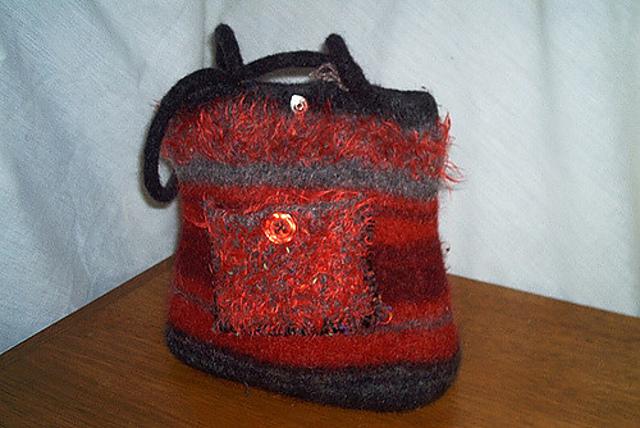 Triangle Felted Handbags