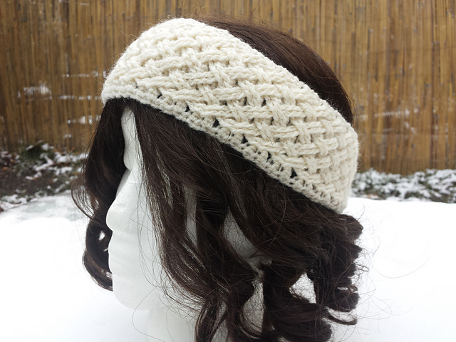 Braided Woven Cables Wide Earwarmer