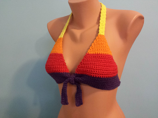 Sunset Cotton Bikini Top