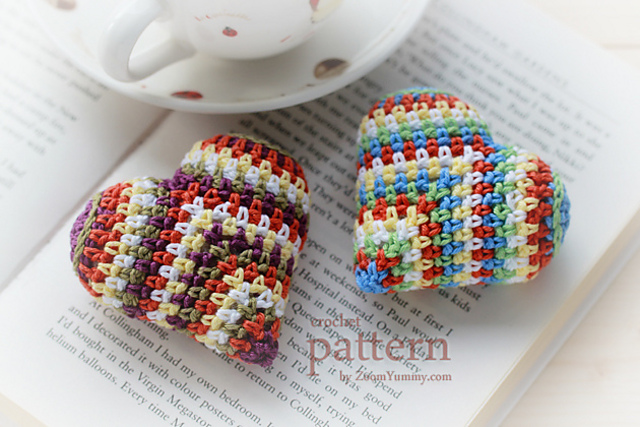 Happy Colorful Crochet Heart Pattern