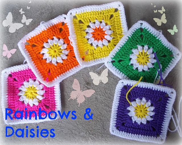 Rainbows and Daisies Square