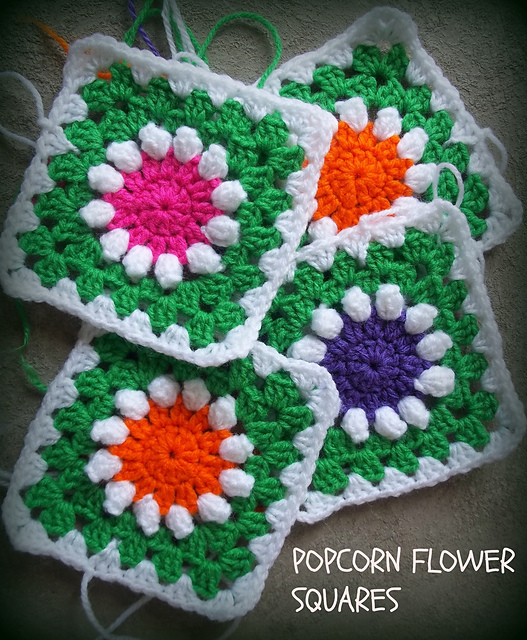 Popcorn Flower Squares